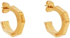 Versace Gold Greca Quilting Earrings
