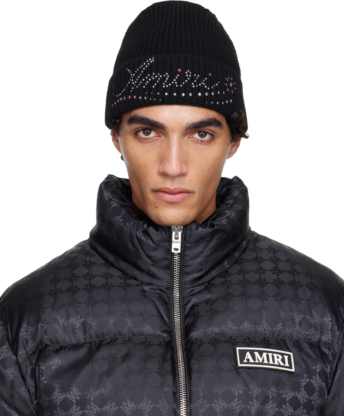 AMIRI Black 'AMIRI' Stud Beanie