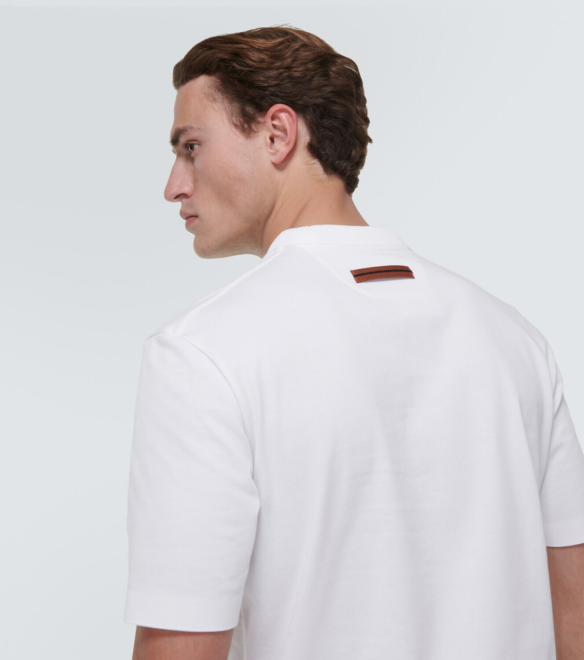【Zegna】ロゴコットンTシャツ ZEGNA】ロゴコットンTシャツ ブラック