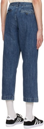 Noah Indigo Double-Pleat Jeans