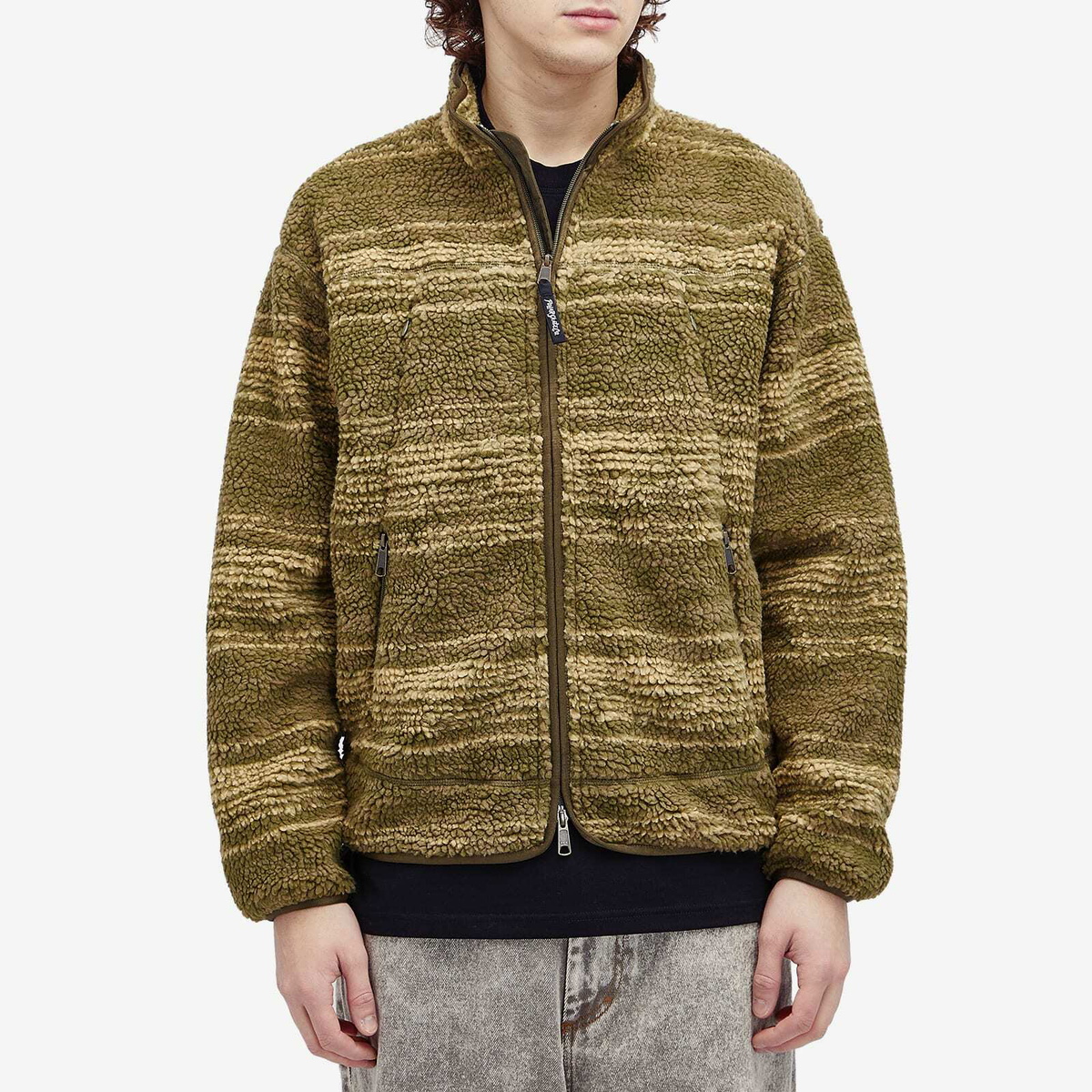 Polar Skate Co. Men's Kiko Fleece Jacket in Army Green