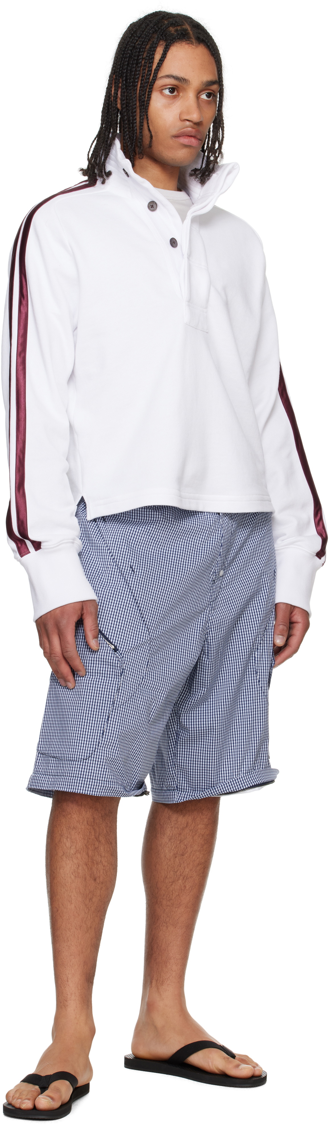 Raimundo Langlois White Henley Sweatshirt