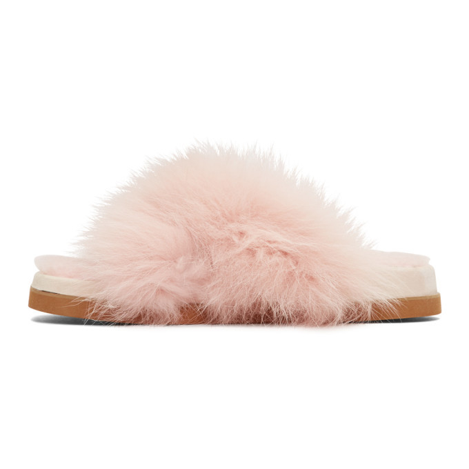 Mr and Mrs Italy Pink Fur Sandals