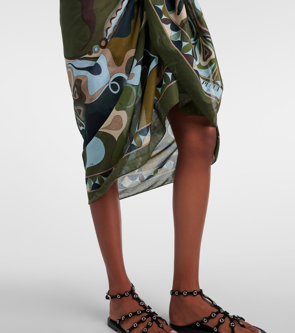 Pucci Orchidee cotton beach cover-up