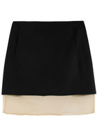 Esse Studios Issia Layered Twill Mini Skirt Black