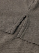 James Perse - Slub Cotton and Linen-Blend Jersey Polo Shirt - Brown
