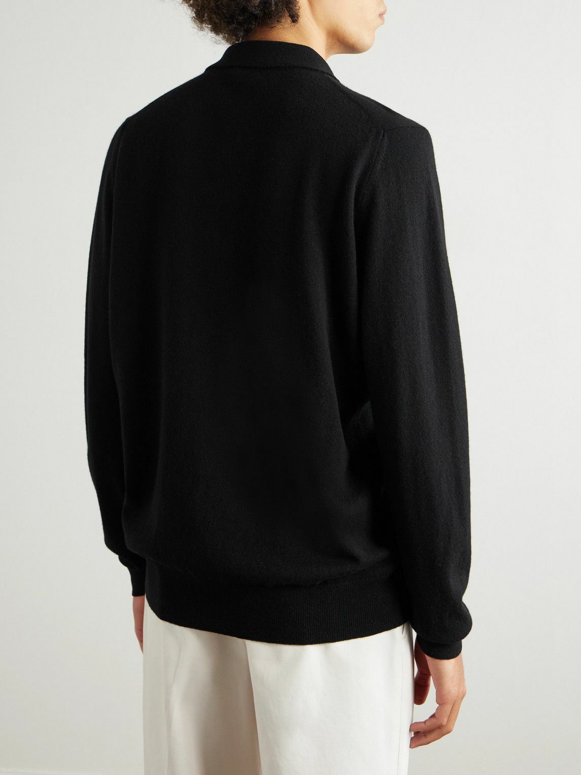 Ghiaia Cashmere - Cashmere Polo Shirt - Black