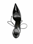 Gucci Black Lace-Up Patent Leather Pumps