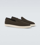 Giorgio Armani Asv jacquard slip-on shoes