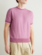 PIACENZA 1733 - Waffle-Knit Cotton T-Shirt - Pink