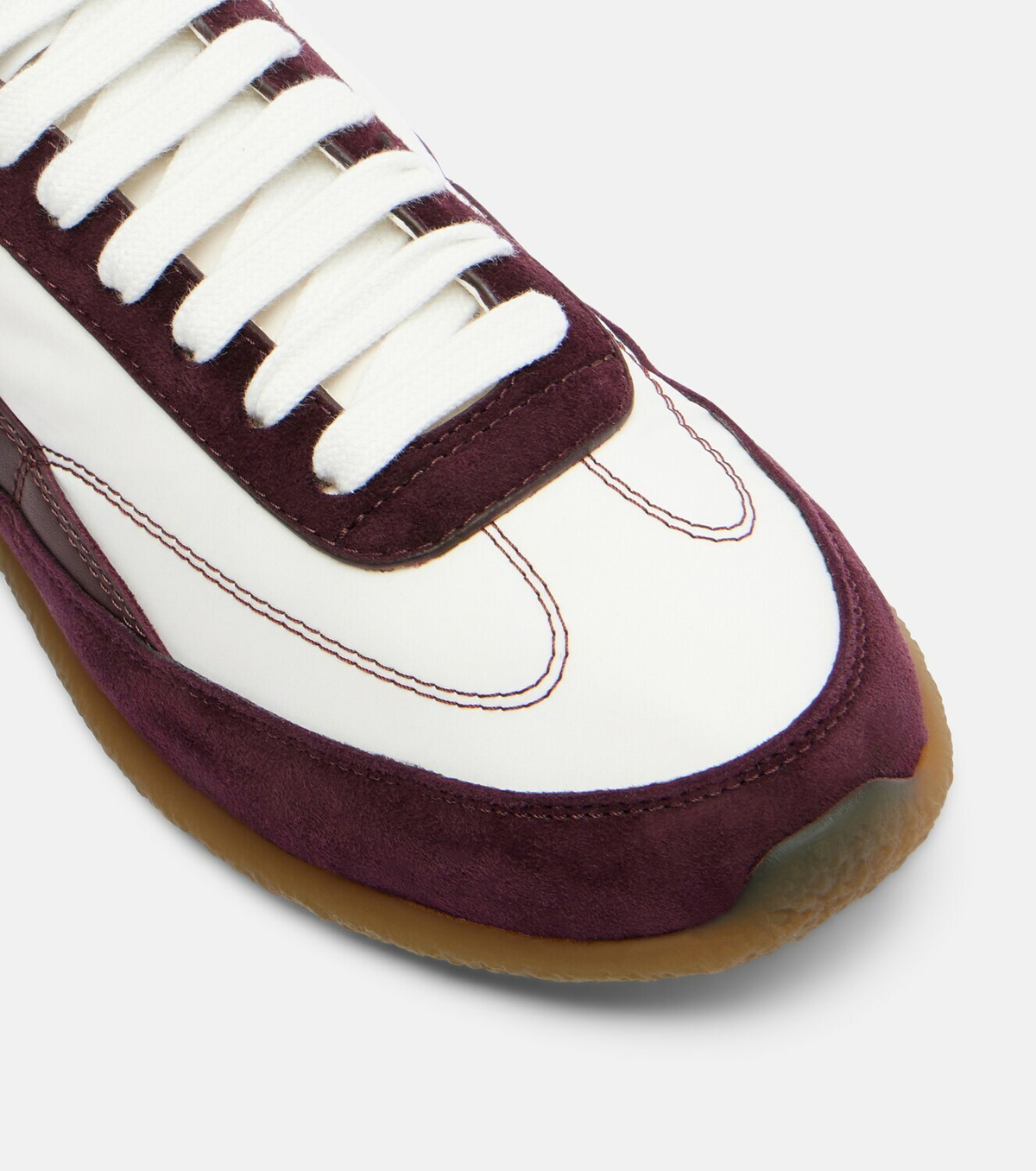 McQueen EC1 suede-trimmed leather sneakers