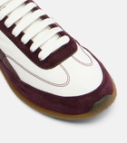 McQueen EC1 suede-trimmed leather sneakers