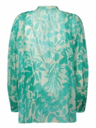 Forte_Forte Nuages Fleuris Green Shirt
