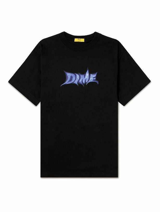 Photo: DIME - Ghostly Logo-Print Cotton-Jersey T-Shirt - Black