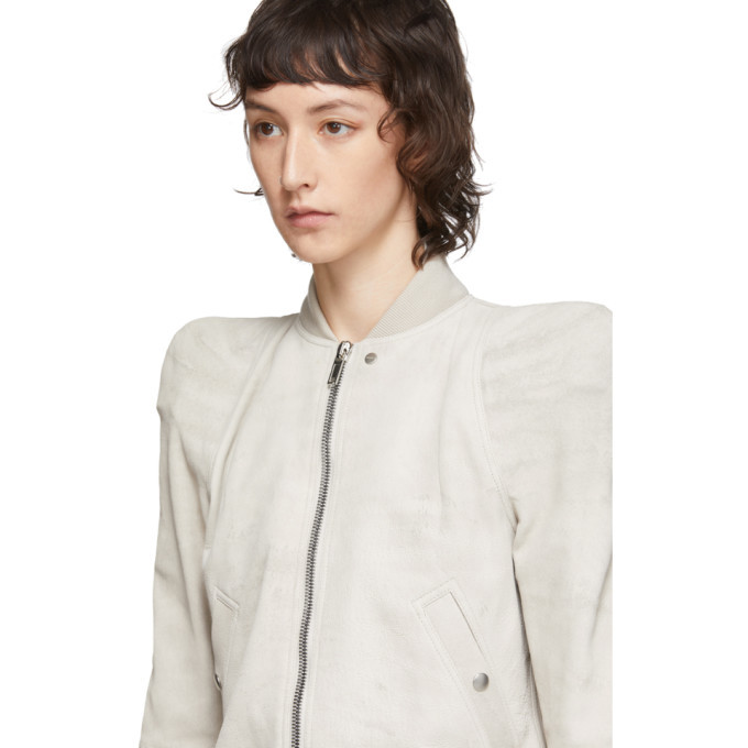 Rick Owens Beige Leather Zionic Jacket Rick Owens