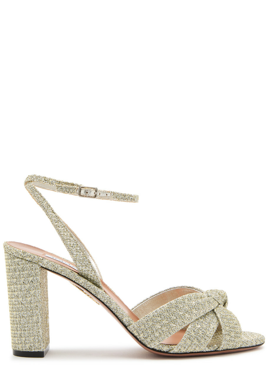 una So Nude Block Sandal 85 GOLD Aquazzura@ Official