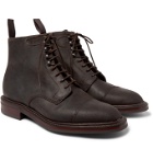 Kingsman - George Cleverley Taron Cap-Toe Roughout Leather Boots - Brown