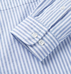 Mr P. - Button-Down Collar Striped Cotton Oxford Shirt - Blue