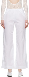 LESET White Yoko Pocket Lounge Pants