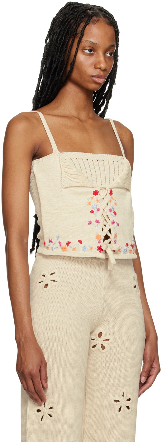 Tach Off-White Mary Tank Top