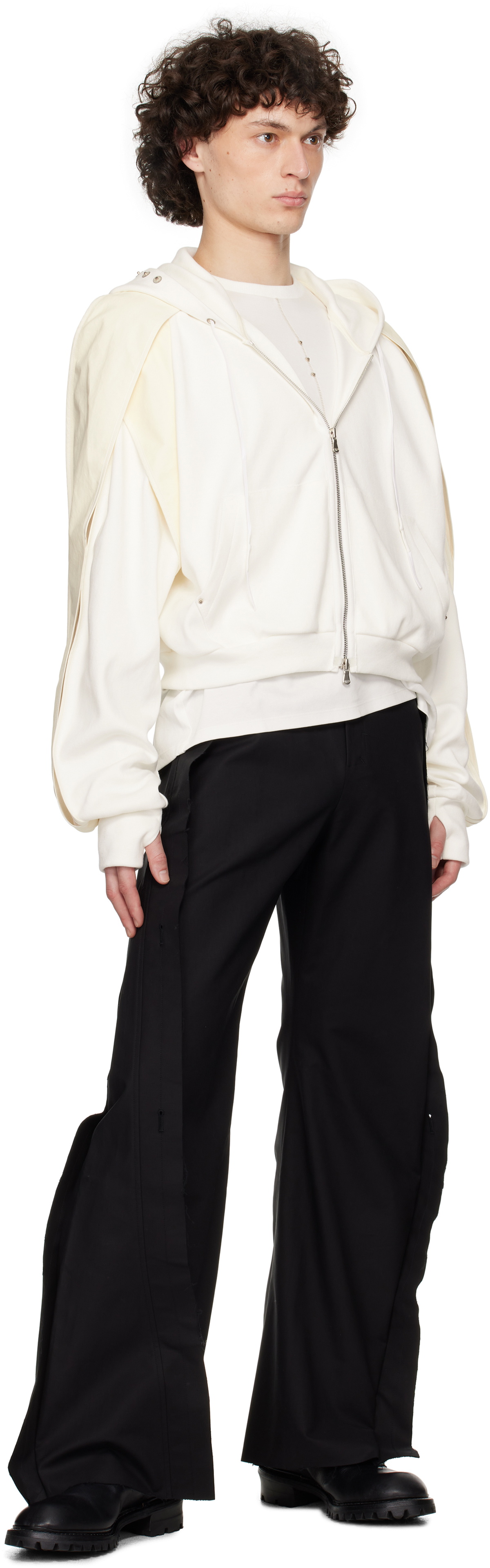 CARNET-ARCHIVE Black Heavy Cotton Sack Trousers