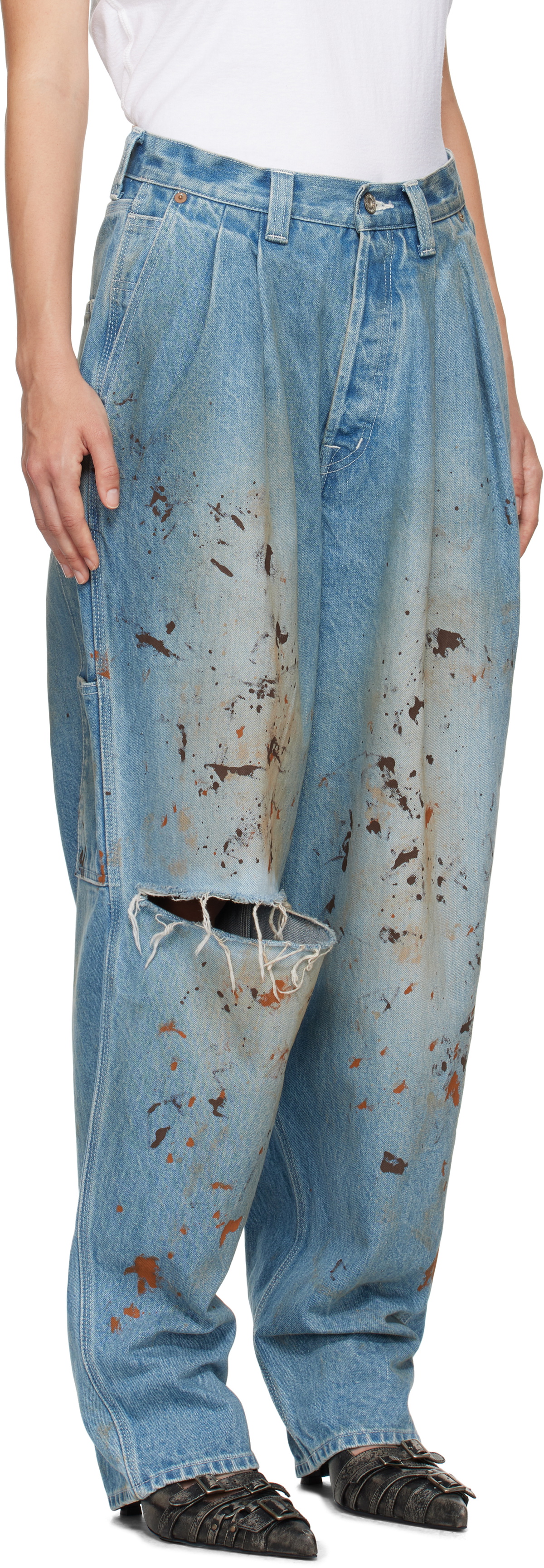 doublet Blue Painter Jeans