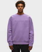 Jw Anderson Logo Embroidery Sweatshirt Purple - Mens - Sweatshirts