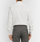 Hugo Boss - White Jacques Slim-Fit Double-Cuff Textured-Cotton Shirt - White