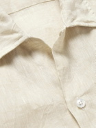 Kingsman - Drake's Convertible-Collar Linen Shirt - Neutrals