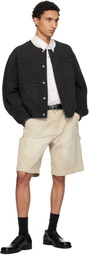 WOOYOUNGMI Black Collarless Dyed Jacket