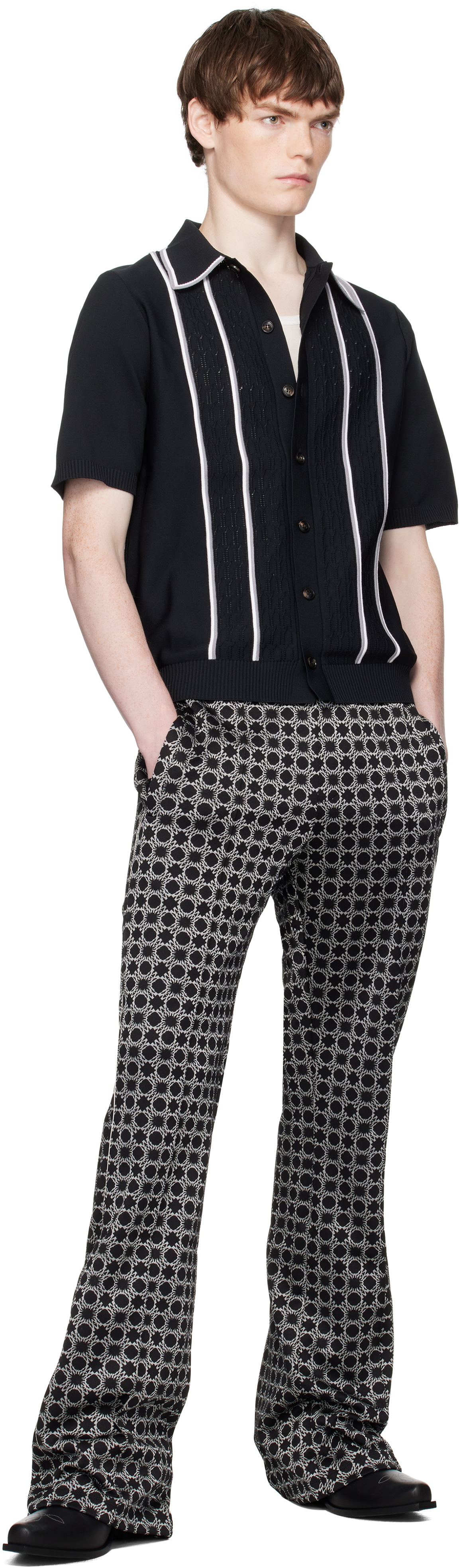 AMIRI Black MA Quad Flare Track Pants Amiri
