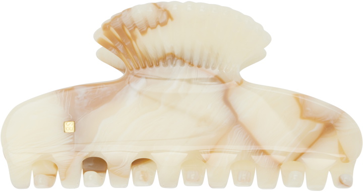 Photo: Sophie Buhai White Small Fan Shell Claw Hair Clip