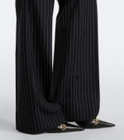 Gucci Pinstripe wool and silk straight pants
