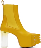 Rick Owens Yellow Grilled Boots