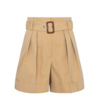 Alexander McQueen Belted cotton shorts