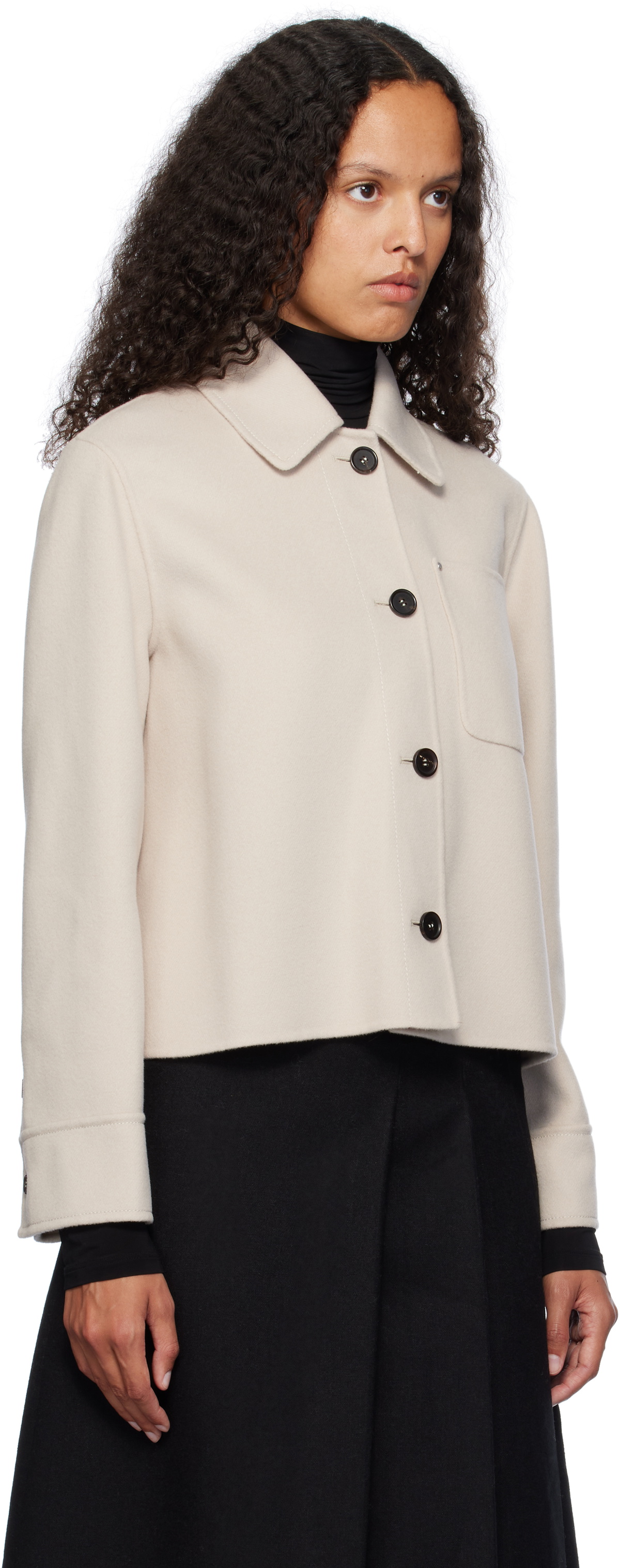Max Mara Taupe Wolf Jacket