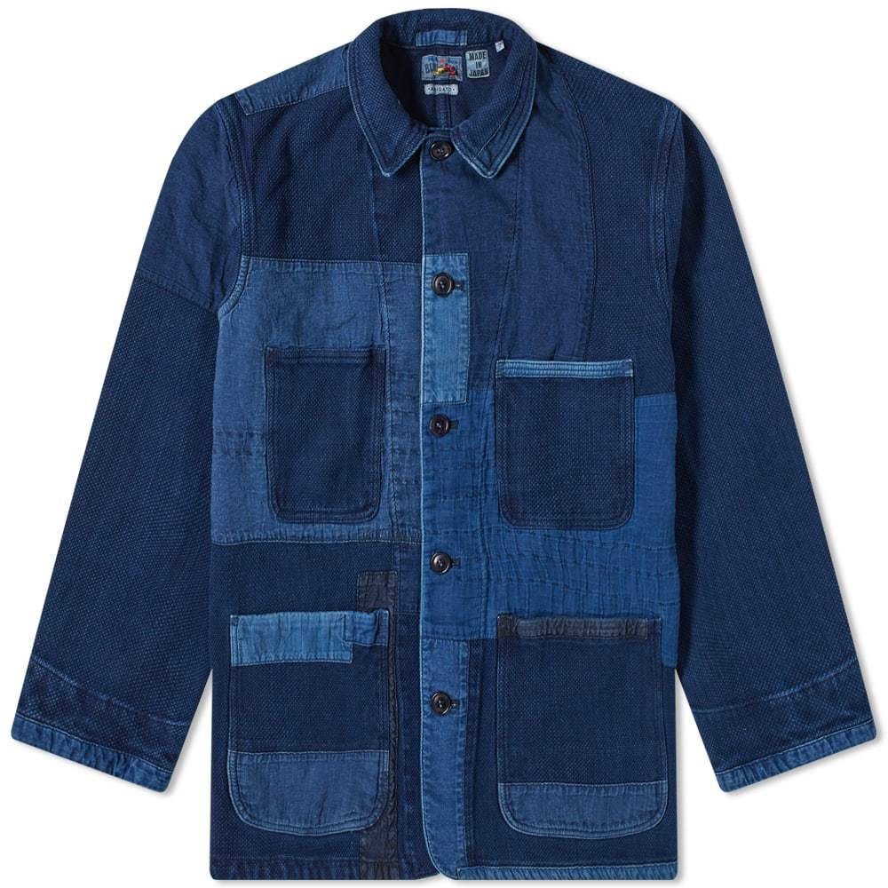 Photo: Blue Blue Japan Sashiko Patchwork Coverall Jacket