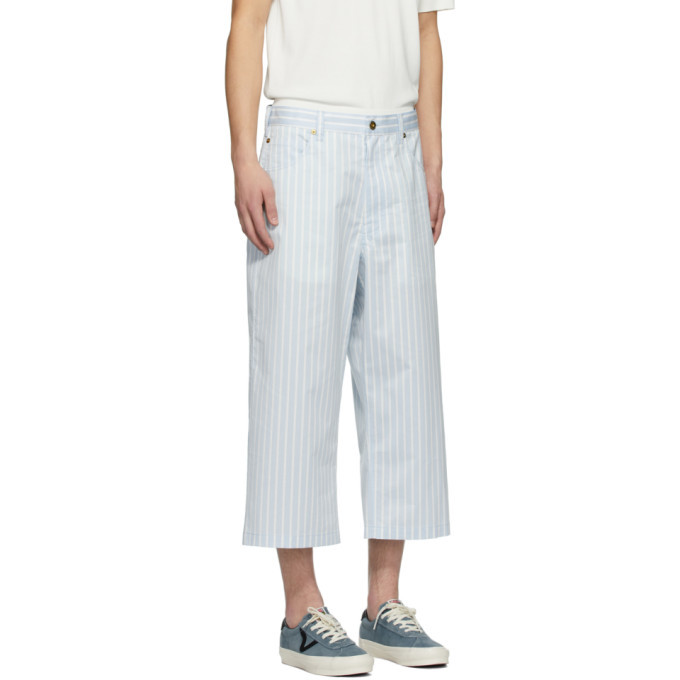 Sies Marjan Blue and White Striped Xavier Trousers