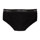 Dolce and Gabbana Black Ribbed Jersey Boxer Briefs
