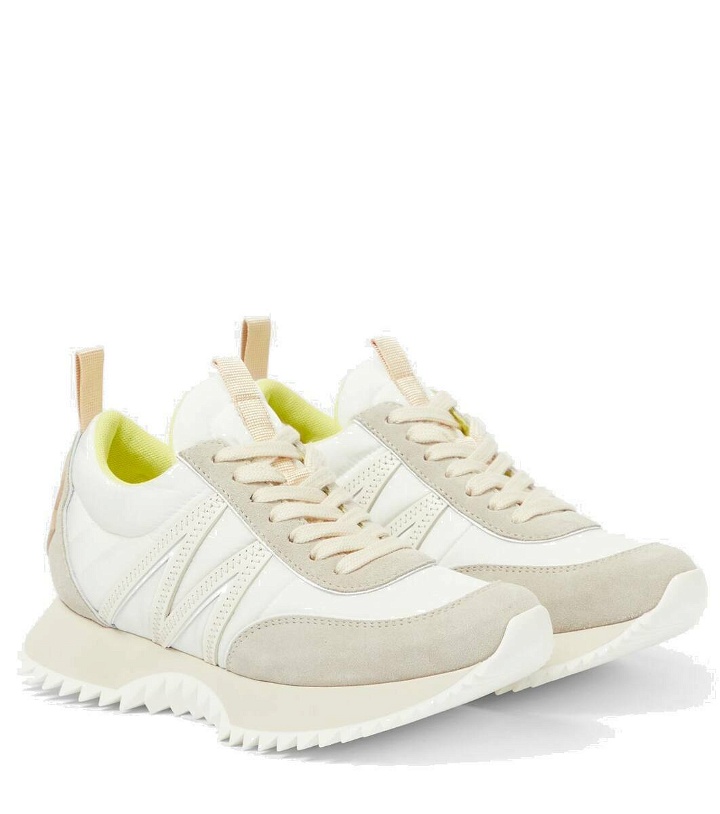 Photo: Moncler Pacey suede-trimmed sneakers