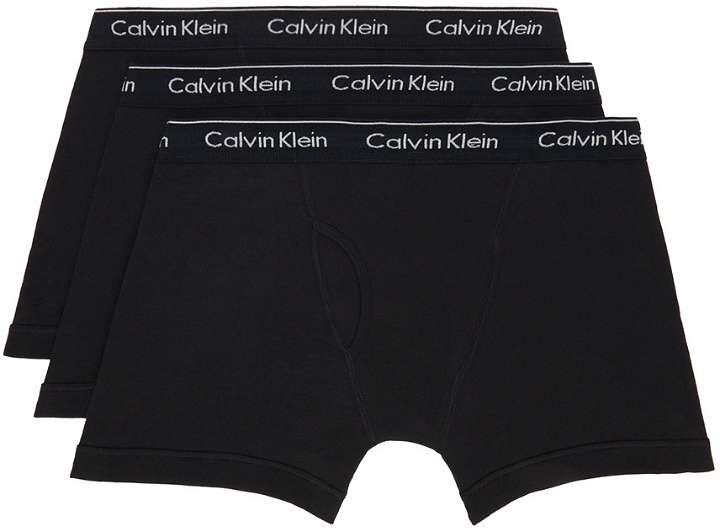 Photo: Calvin Klein Underwear Three-Pack Black Classic Fit Boxer Briefs