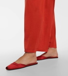 The Row Milla satin slides