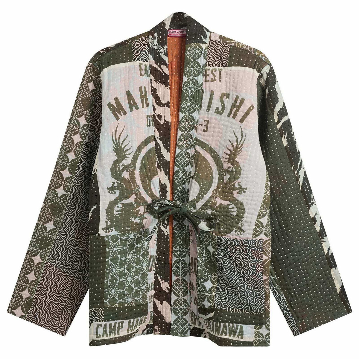 Maharishi Men's Maha Dry Goods Kimono in Ecru/Olive