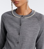 Simone Rocha Embellished wool and silk cardigan
