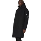 11 by Boris Bidjan Saberi Black Insulated Hooded Coat