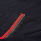 Moncler Tricolour Stripe Sleeve Polo
