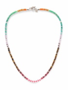 Peyote Bird - Poppy Sterling Silver Multi-Stone Beaded Bracelet