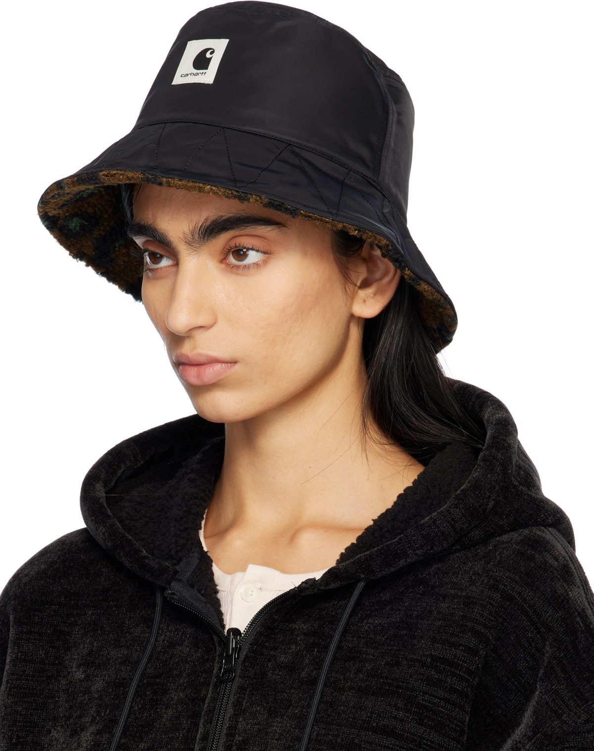 Carhartt Work In Progress Brown & Green Orla Reversible Bucket Hat