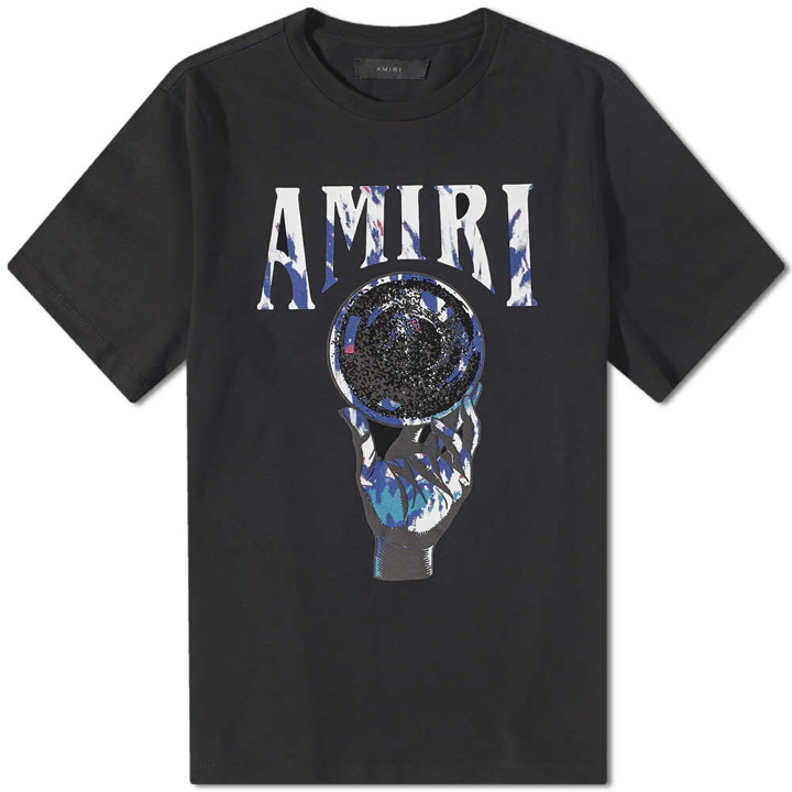 Photo: AMIRI Men's Long Sleeve Crystal Ball T-Shirt in Black