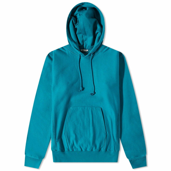 Photo: Auralee Men's Popover Hoody in Teal Green